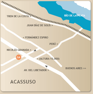 mapa de localización de Grupo Cuatro: